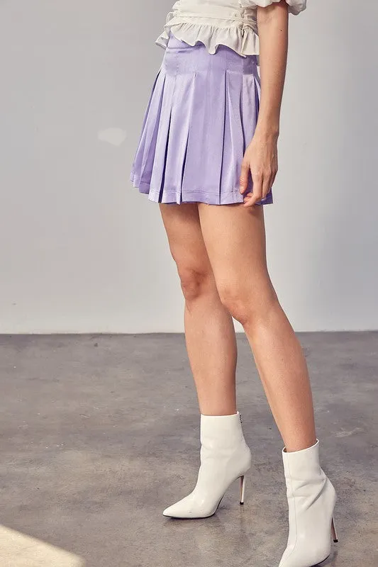 Pleated mini skirt
