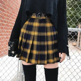 Punk Pleated Mini Skirt