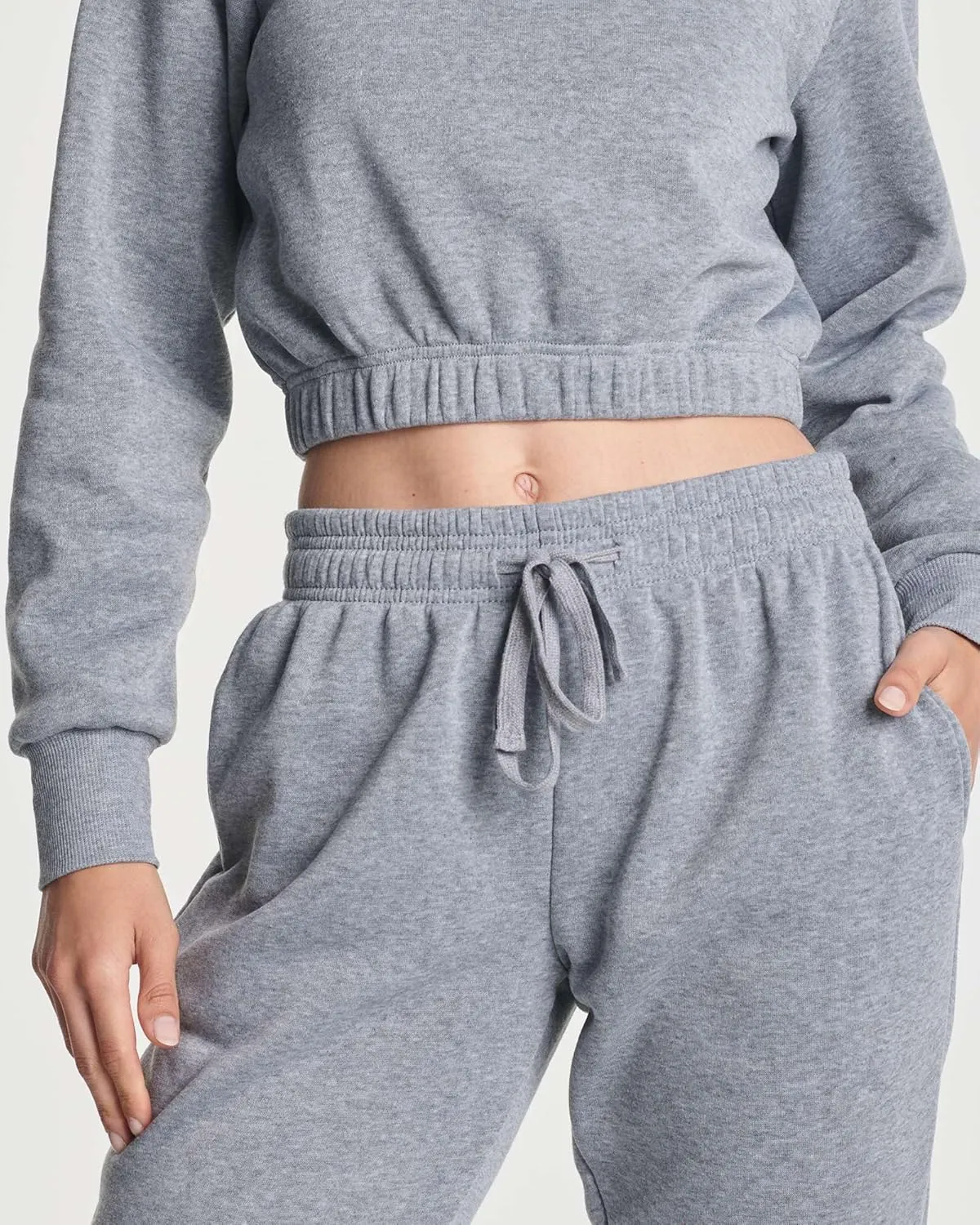 Real Essentials 3 Pack: Women's Fleece Jogger Sweatpants (Available in Plus Size)