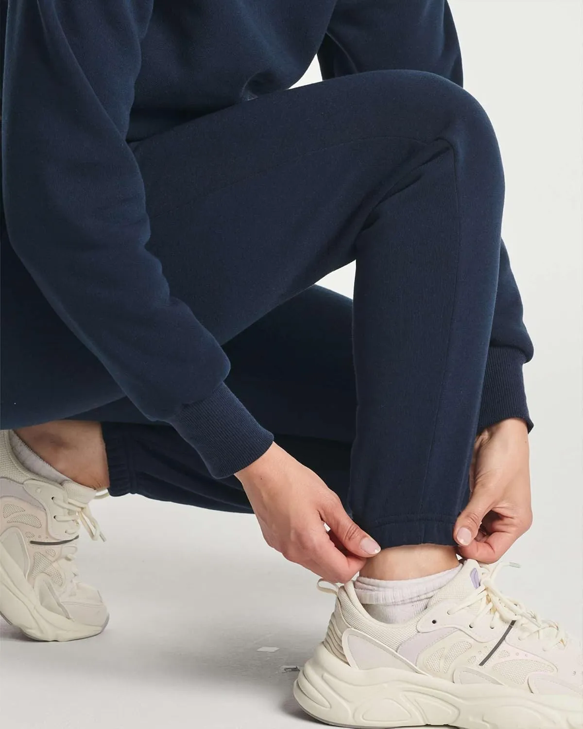 Real Essentials 3 Pack: Women's Fleece Jogger Sweatpants (Available in Plus Size)