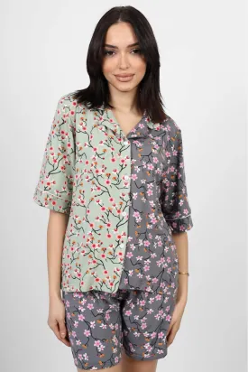 Short sleeved Pajama Set - Grey