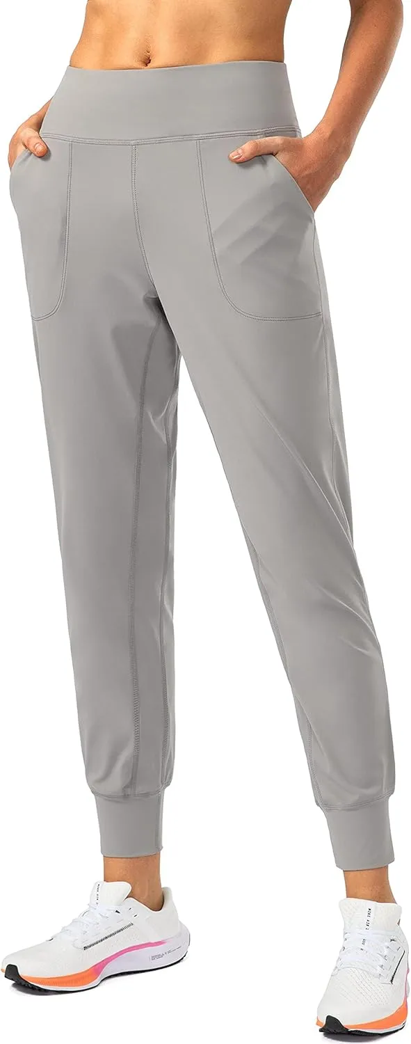 Soothfeel Women's Joggers with Zipper Pockets High Waisted Athletic Workout Yoga Pants Joggers for Women
