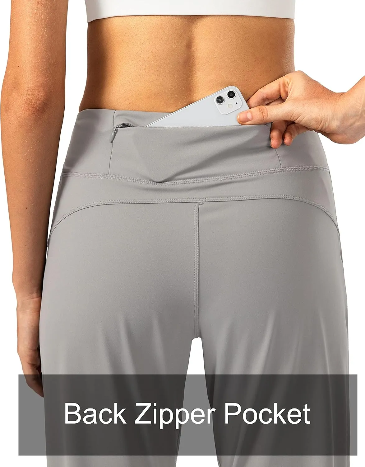 Soothfeel Women's Joggers with Zipper Pockets High Waisted Athletic Workout Yoga Pants Joggers for Women