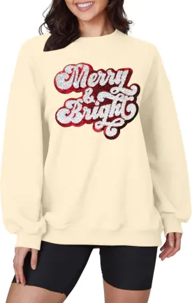 UNIQUEONE Ugly Christmas Sweatshirts Women Christmas Sweater Xmas Tree Sequin Top Winter Crewneck Family Holiday Outfits