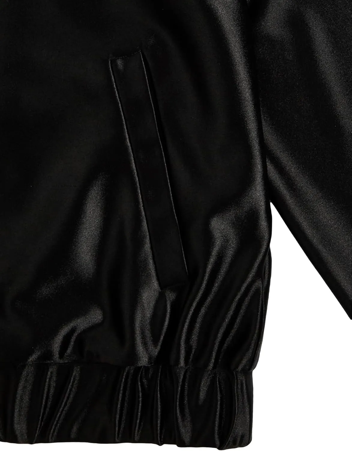 Verdusa Women's Bomber Satin Lightweight Jacket Drop Shoulder Long Sleeve Zip Up Outerwear