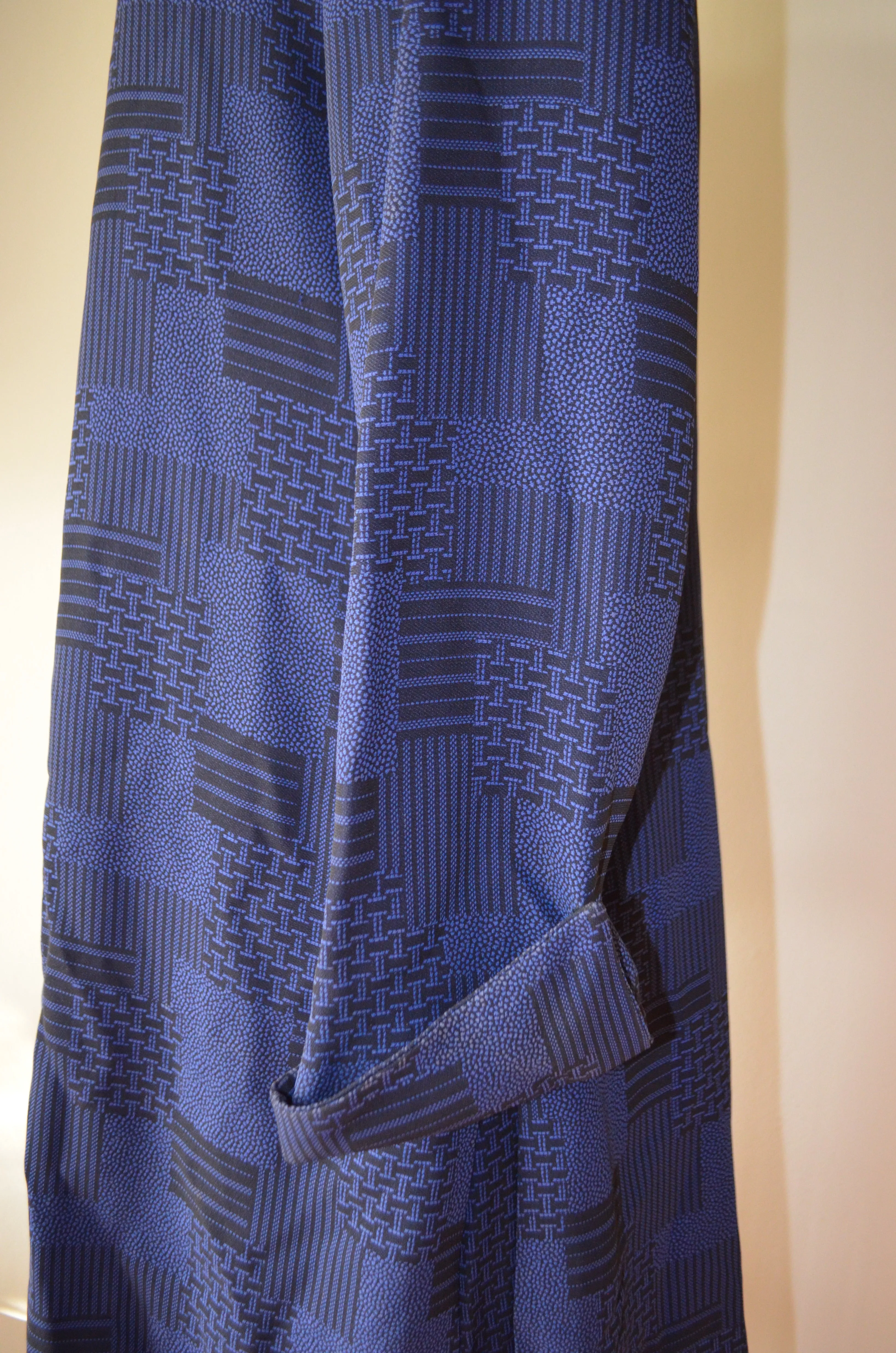 Vintage Ungaro Solo Donna Paris Navy geometric Blazer Pantsuit set