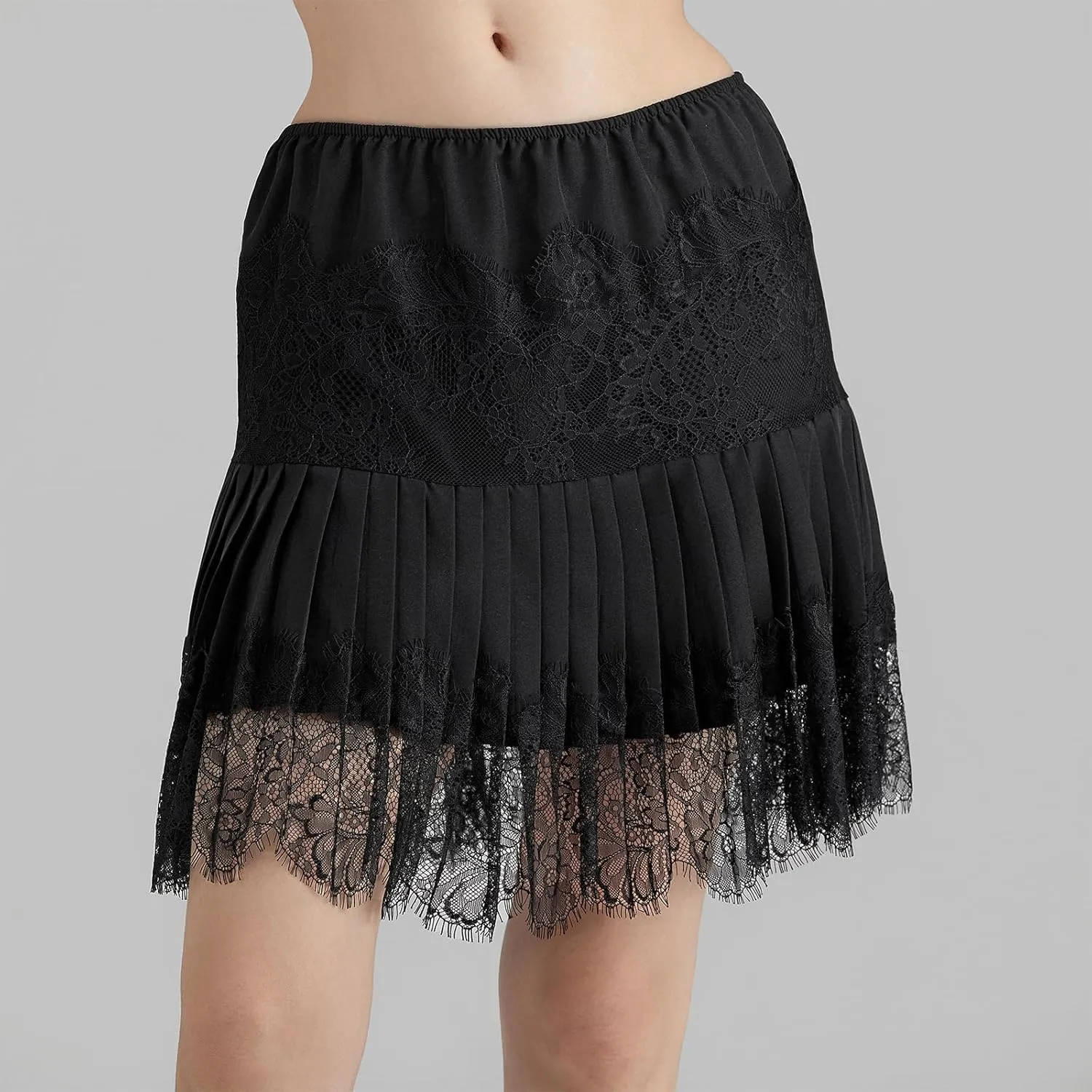 Women Ruffle Mini Skirt Y2k Lace Floral Half Skirt Low Rise Pleated Teen Girl Fairy A-line Flowy Short Underskirt