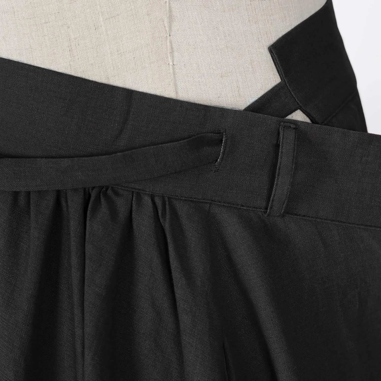 Women's Linen Wrap Skirt Casual Maxi Skirt Vintage A line Linen Skirt