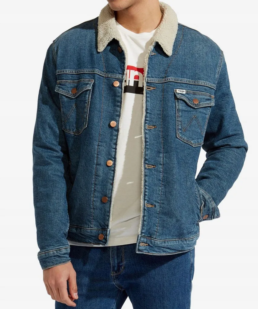 Wrangler Sherpa Green Room Jacket - Blue