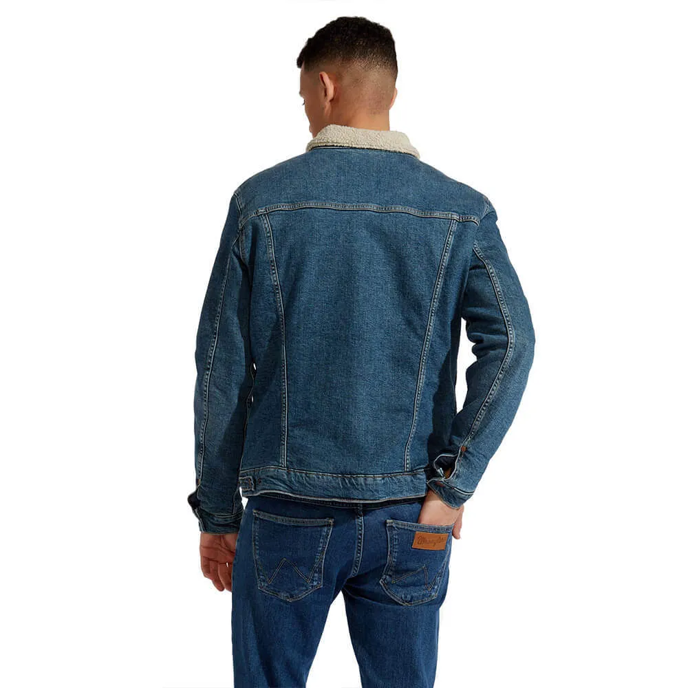 Wrangler Sherpa Green Room Jacket - Blue